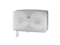 Euro Pearl 431007 WHITE jumbo duo-mini toiletrolhouder