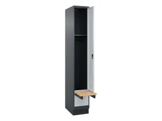 locker met bank,HxBxD 1950x300x815mm,1vak,vak B 300mm,cilinderslot - 1