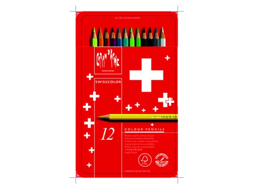 Kleurpotloden Caran D'ache Swisscolor Aquarel 12stuks Assorti