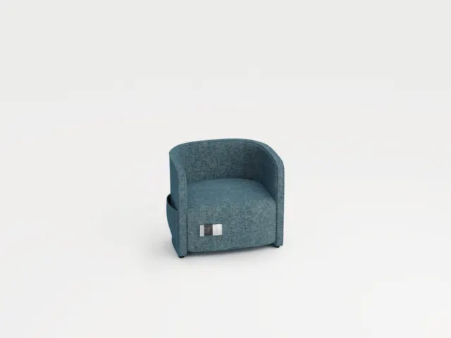 fauteuil,1 sièges,tissu bleu clair,HxlxP 760x860x760mm