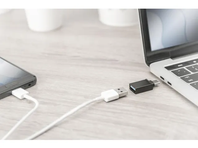 USB Type-C-adapter Type-C - A St/Bu 3A 5GB 3.0-versie Zwart