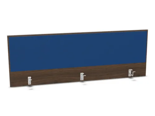 opzetpaneel bureau aanbouw achter NV bruin hickory blauw 1600mm