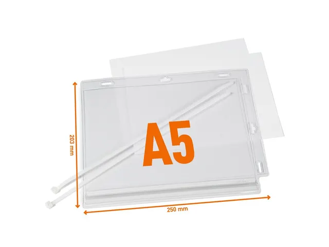 DURABLE waterbestendige infohoes A5 met kabelbinders