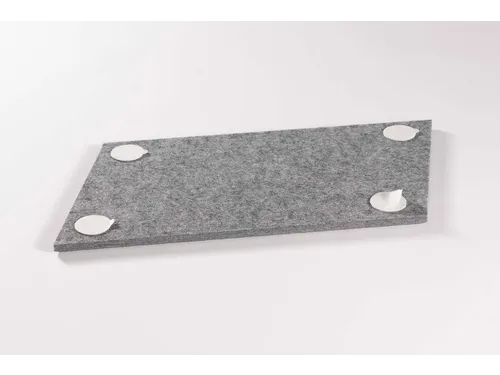 Akoestische PET-vilt Parallellogram tegels donkergrijs 30x25cm 22 stuk