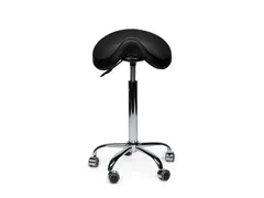 Zadelkruk Office Premium standaard zonder voetring harde wielen zw