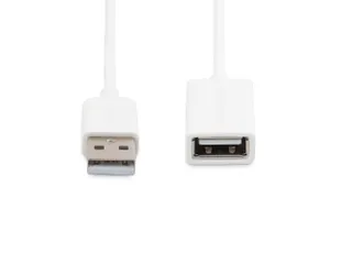 1m USB 2.0-verlengkabel wit A naar A M/F - 4