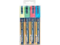 Securit Krijtmarker Medium, Etui Met 4 Stuks Assorti Kleuren