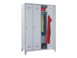 lockerkast,HxBxD 1850x1200x500mm,4vak,RAL7035,front RAL7035 - 2