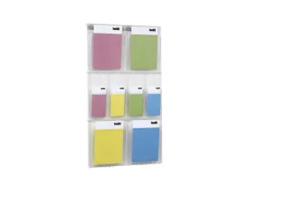 wandfolderhouder HxBxD 978x568x54mm 4xDIN A4/4xDIN lang transparant - 1