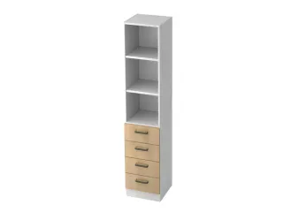 combikast,HxBxD 2000x406x420mm,3ordnerhoogte stelling,4lade(n) - 1