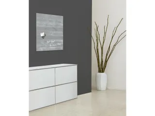 glasmagneetbord Sigel Artverum 48x48x1.5cm betondesign - 2