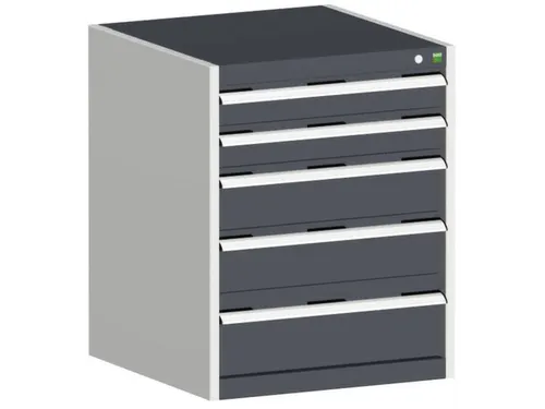 ladekast HxBxD 800x650x525mm 5laden romp RAL7035 front RAL7016