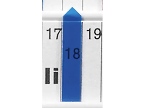 planningspijl,B 7mm,kunststof,blauw-transparant