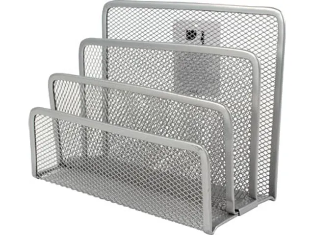 Briefhouder 3 Delig Metaal Zilver 170x83x135mm