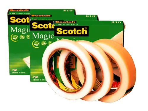 Plakband Scotch Magic 810 25mmx66m onzichtbaar mat