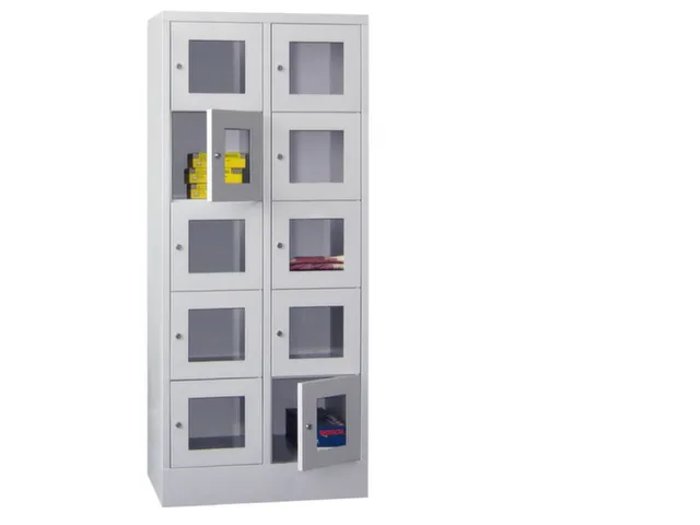 Vakkenkast Vensterdeuren 1850x830x500mm 10 Vakken B 400mm Cilinderslot