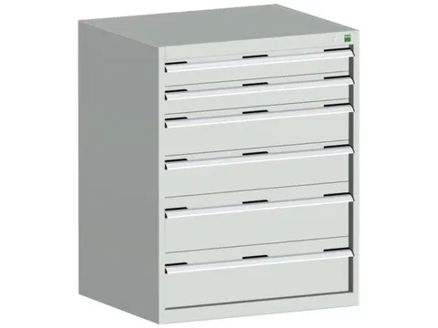 ladekast HxBxD 1000x800x750mm 6laden romp RAL7035 front RAL7035