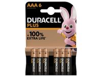 Batterij Duracell Plus 6xAAA 1.5V Alkaline