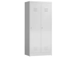 garderobekast,HxBxD 1800x800x500mm,2vak,klink,sokkel,romp RAL7035