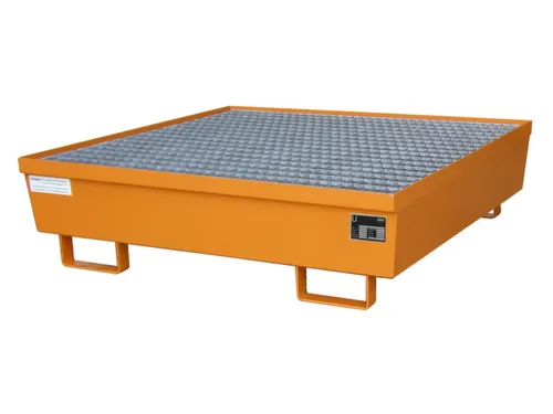 Opvangbak 4x 200l Opvangvol. 245l Oranje 335x 1200x 1200mm Rooster
