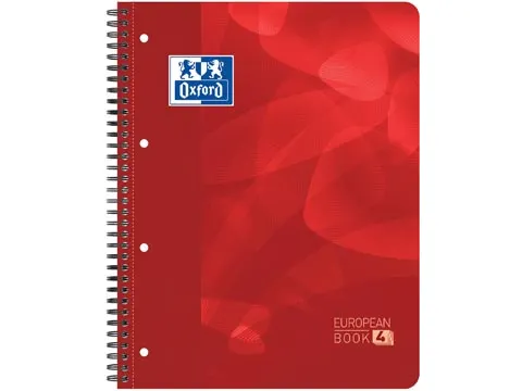 School Projebook spiraalschrift A4 Rood