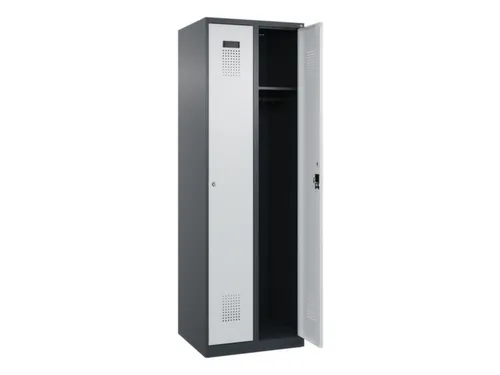 locker,HxBxD 1850x600x500mm,2vak,vak B 300mm,cil.-slot,staand op vloer