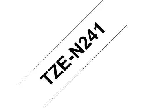 NEUTRAL Labeltape P-touch TZE-N241 18mmx8m Zwart op Wit ongelamineerd