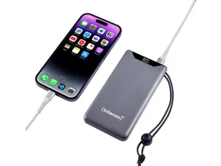 F10000 Powerbank 10.000 mAh Li-Po Display PD en QC 3.0 grijs - 3