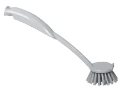 Afwasborstel Cleaninq basis plastic met ronde kop wit