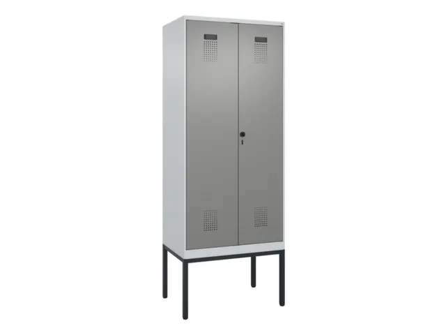 armoire vestiaire noir et blanc,HxlxP 2120x800x500mm,2compart.