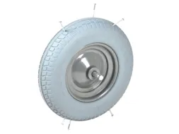 kruiwagenwiel,draagverm. 200kg,Ø 400mm,aslengte 130mm,PU-banden