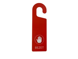 Kunststof deurhanger 250x75mm Vrij - Bezet Rood/Groen 10 stuks - 2