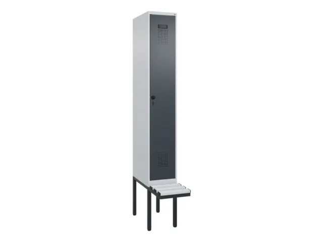 locker met bank,voor scheiding van kleding,HxBxD 2120x300x815mm,1vak