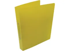 ringmap, voor ft A4, uit PP, 2 ringen van 25mm, geel