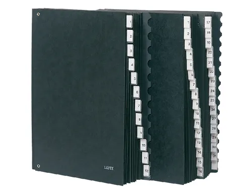 Termijnmap Leitz 5831 1-31 270x354x345mm hardboard zwart