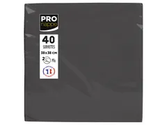 Servet Pronappe 1/4 vouw 2-laags 380x380mm 40 vel zwart