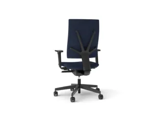 Bureaustoel Donkerblauw Frame Zwart Synchroonmechanisme Met Armleuning - 4