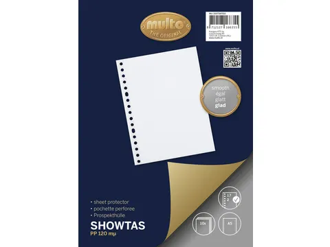 Showtas Multo A5 17-gaats Pp 0.14mm Glad