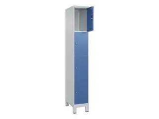 lockerkast,HxBxD 1950x300x500mm,1x4vakken,vak B 300mm,cil.-slot,voeten - 2