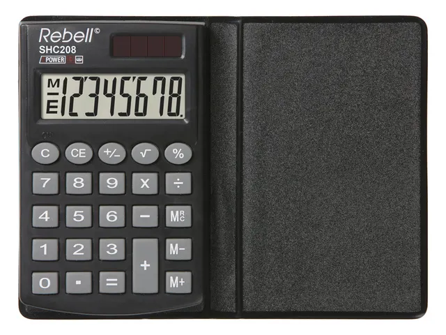 Calculator Rebell-SHC208-BX zwart pocket