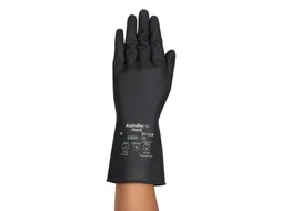 Ansell AlphaTec 87-118 natuurrubberen latex handschoen Zwart maat 6.5