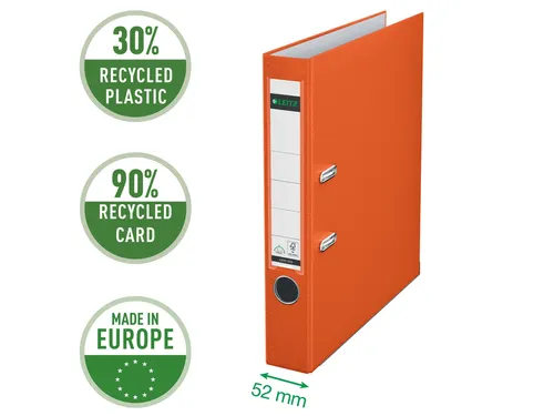 Ordner Leitz 1015 A4 50mm PP oranje