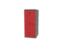 Kunststof locker,HxBxD 910x385x470mm,1vakken,draaigrendel,romp grijs