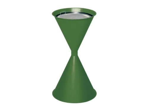 Zandasbak Staalplaat 730x400mm Ronde Trechter Verzinkt Ral6001