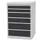 ladekast,HxBxD 1019x705x736mm,6lade(n),cilinderslot,romp RAL7035