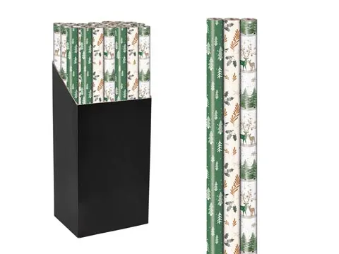 Geschenkpapier Kerst Luxe 70cmx2m assorti
