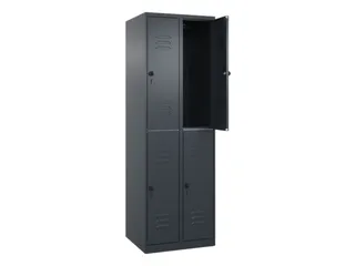 dubbeldekse locker,HxBxD 1850x600x500mm,2x2vak.,vak B 300mm - 2