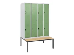 Dubbeldekse dekenkist,HxBxD 1950x1200x815mm,4x2vak.,vak B 300mm