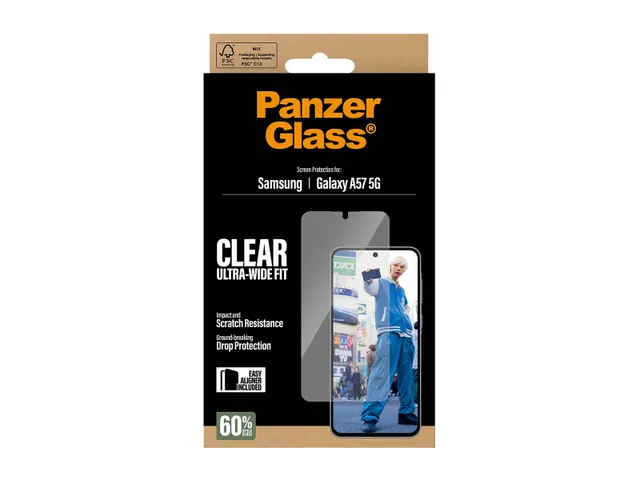 PanzerGlass Screen Protector Ultra-Wide Fit - Clear - Samsung Galaxy A