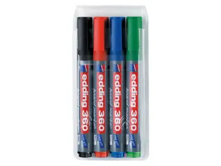 Viltstift Edding 360 Whiteboard Rond Assorti 1.5-3mm 4stuks Etui - 1